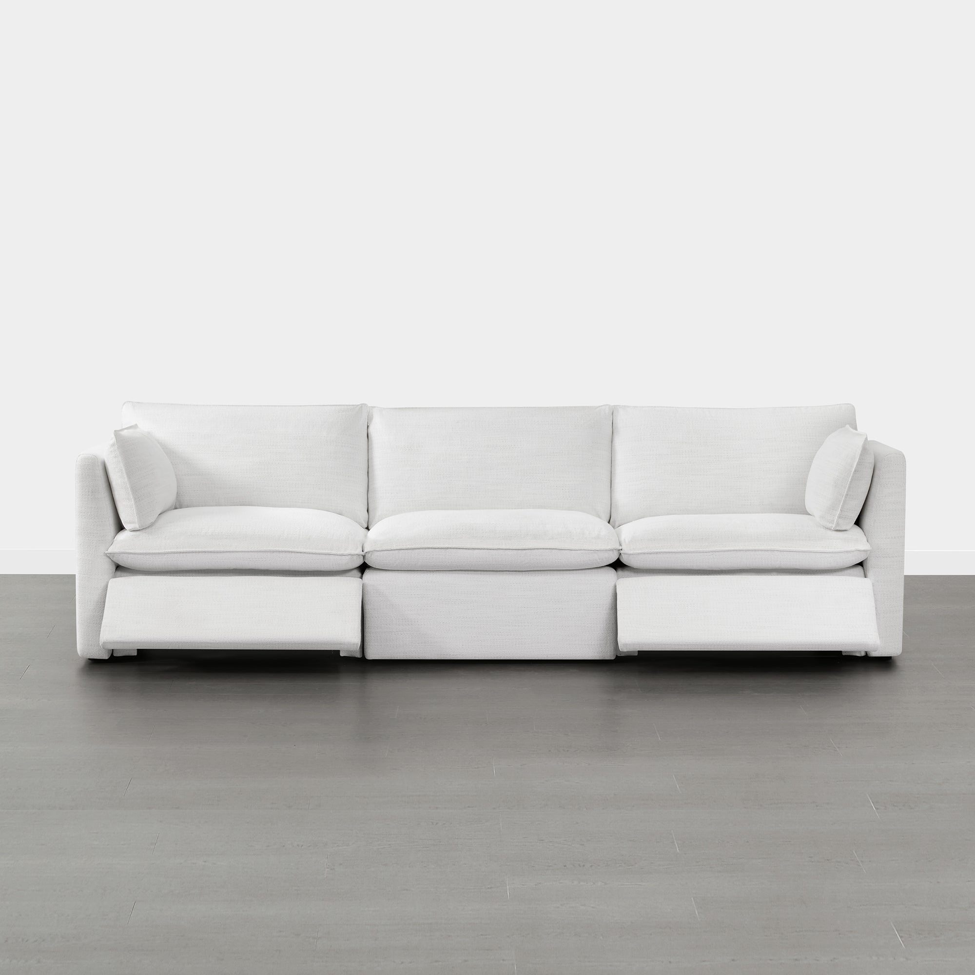 Sophia 3-Piece Feather Power Modular Sofa with Electric Footrests
