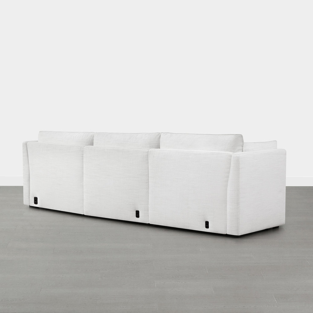 Sophia 3-Piece Feather Power Modular Sofa with Electric Footrests