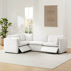 Sophia 4-Piece Feather Power Modular Sofa with Electric Footrests