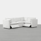 Sophia 4-Piece Feather Power Modular Sofa with Electric Footrests