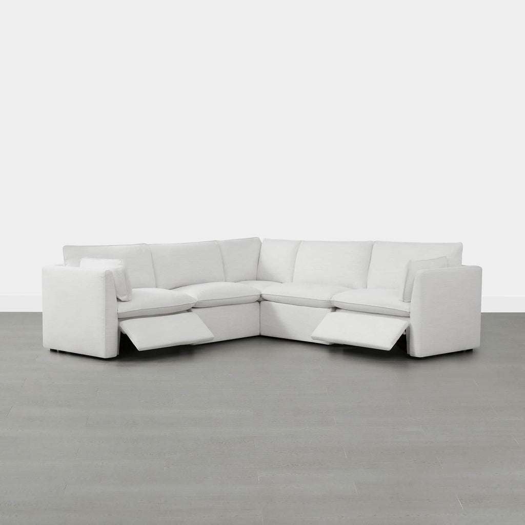 Sophia 5-Piece Feather Power Modular Sofa with Electric Footrests