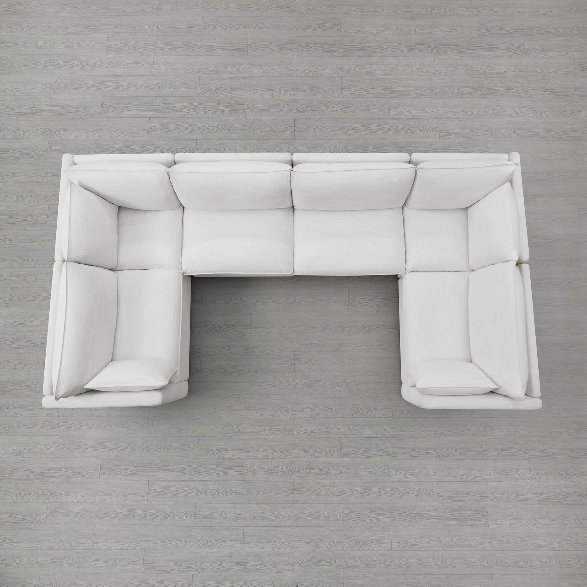 Sophia 6-Piece Feather Power Modular Sofa with Electric Footrests