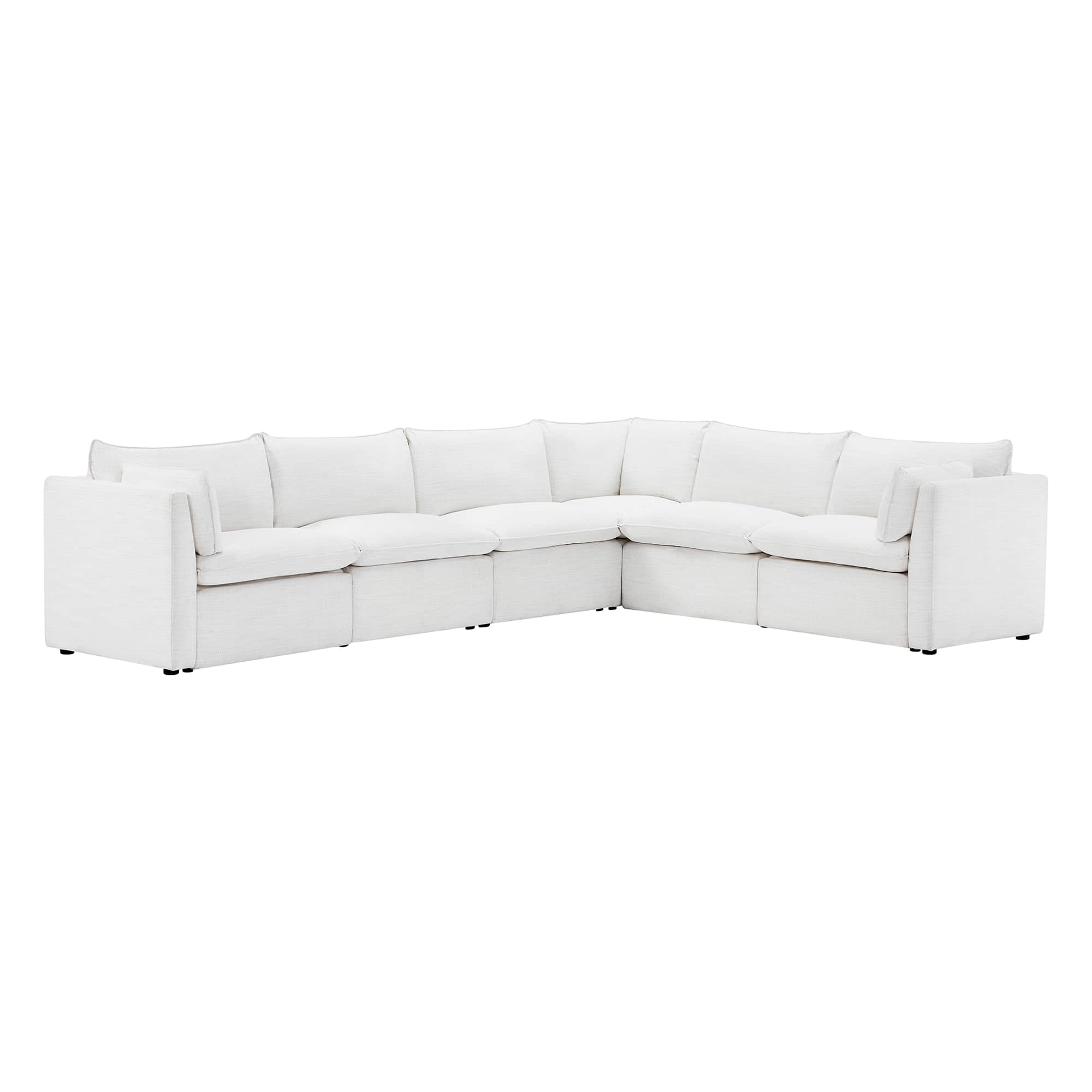 Sophia 6-Piece Feather Power Modular Sofa with Electric Footrests