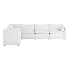 Sophia 6-Piece Feather Power Modular Sofa with Electric Footrests