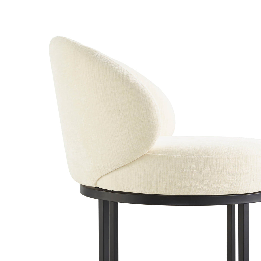 Tanya Modern Chenille Swivel Counter Stool