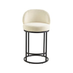 Tanya Modern Chenille Swivel Counter Stool