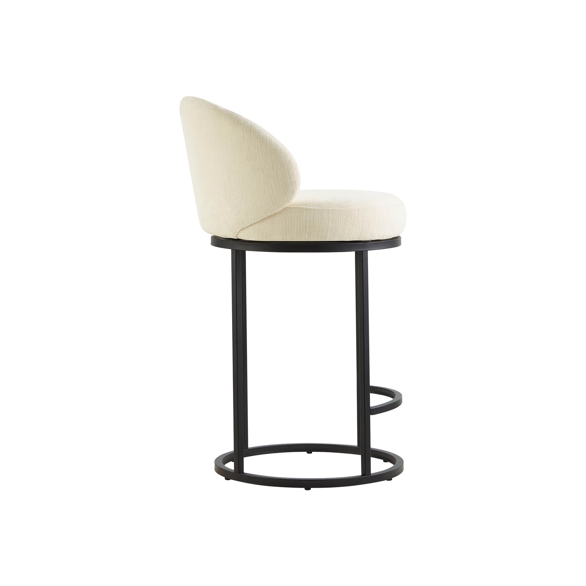 Tanya Modern Chenille Swivel Counter Stool