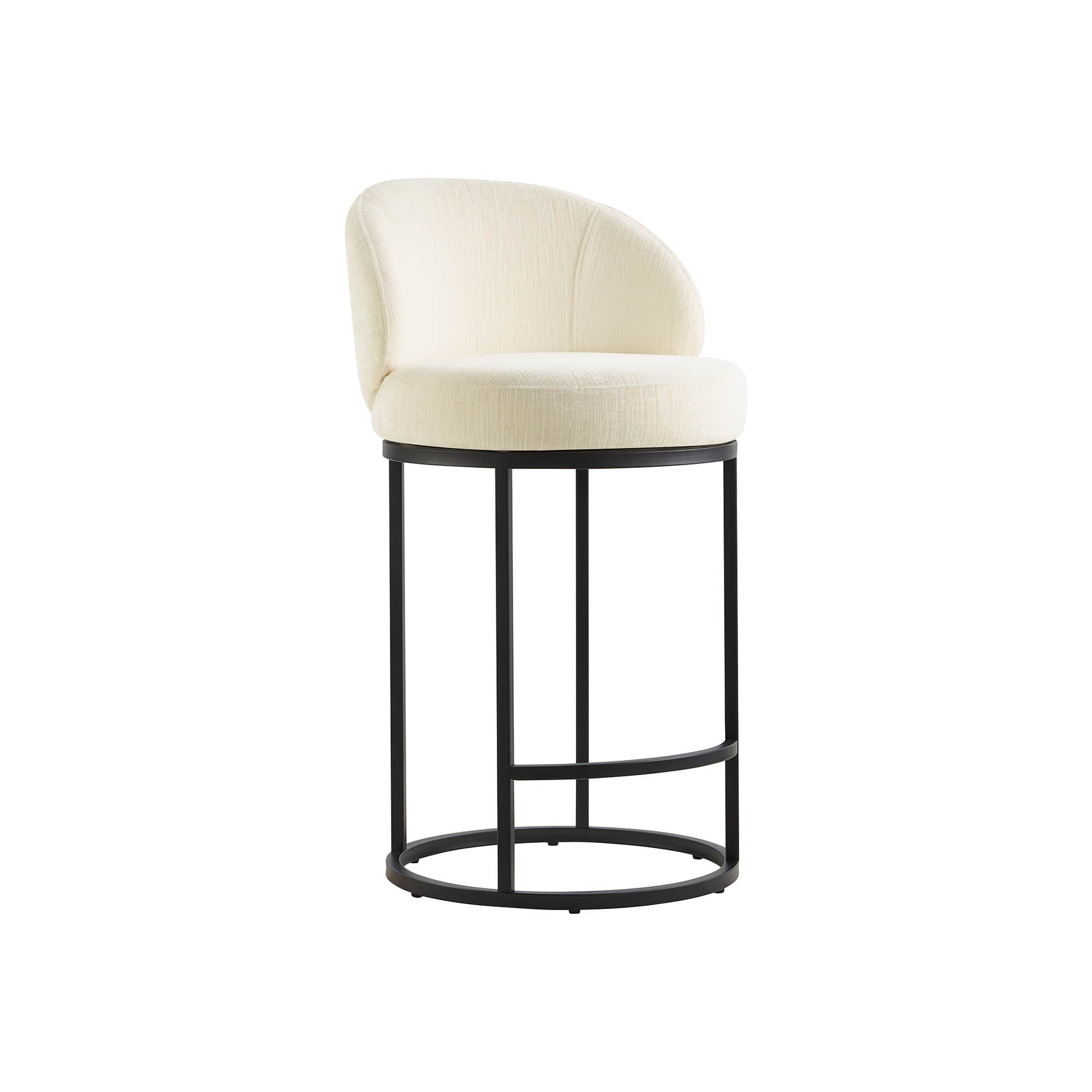 Tanya Modern Chenille Swivel Counter Stool