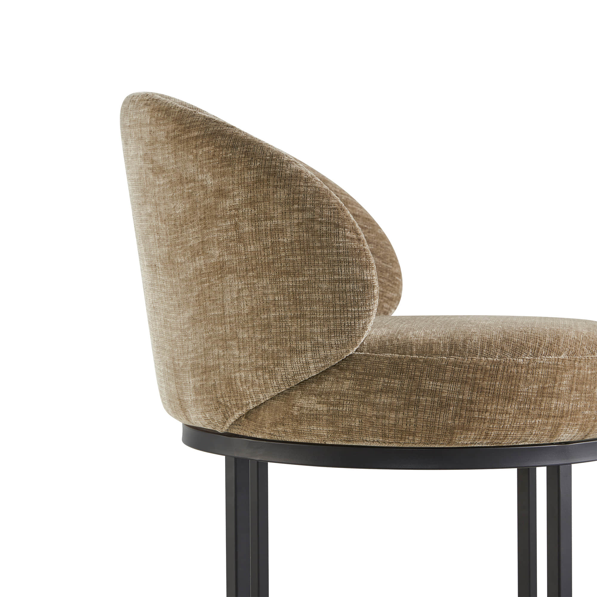Tanya Modern Chenille Swivel Counter Stool