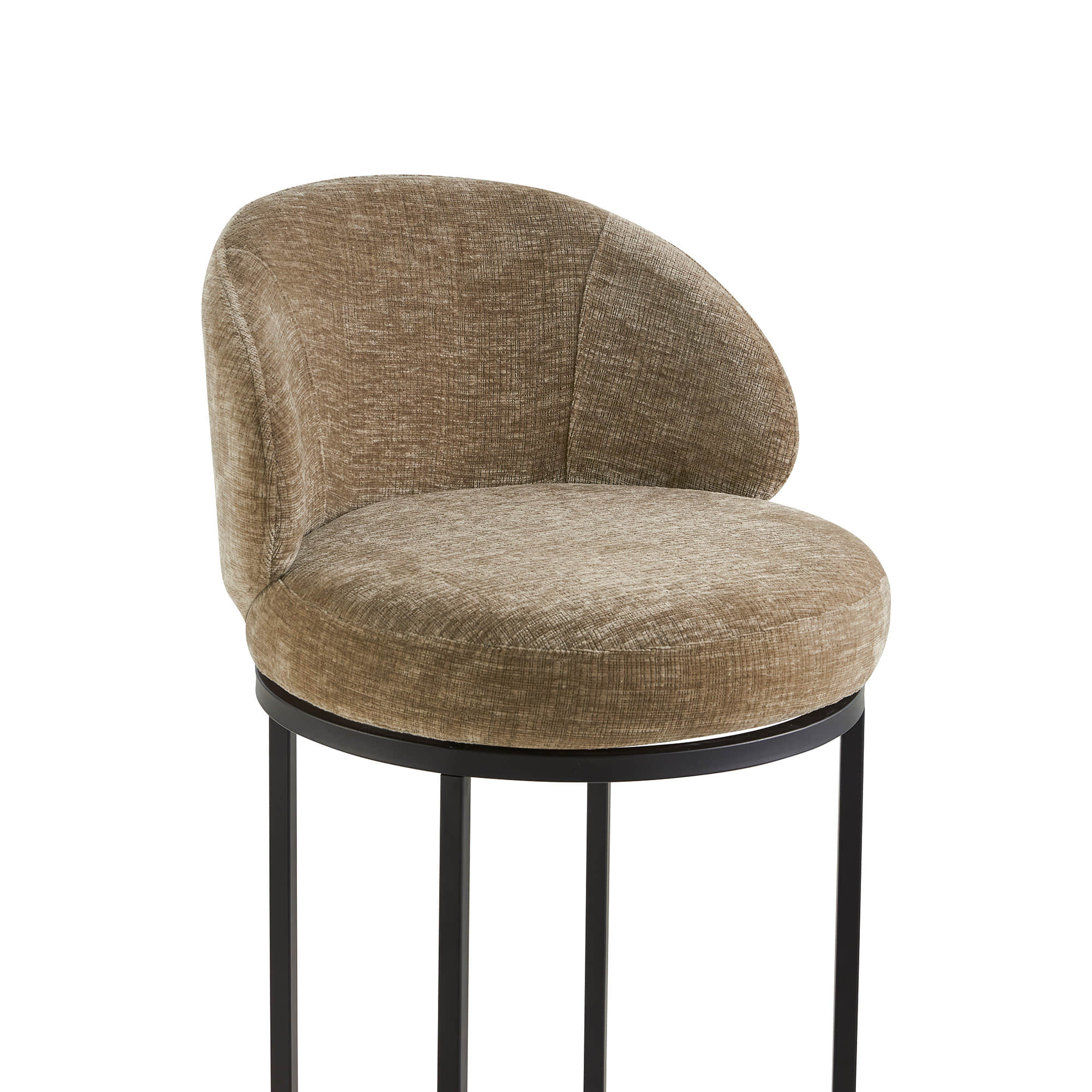 Tanya Modern Chenille Swivel Counter Stool