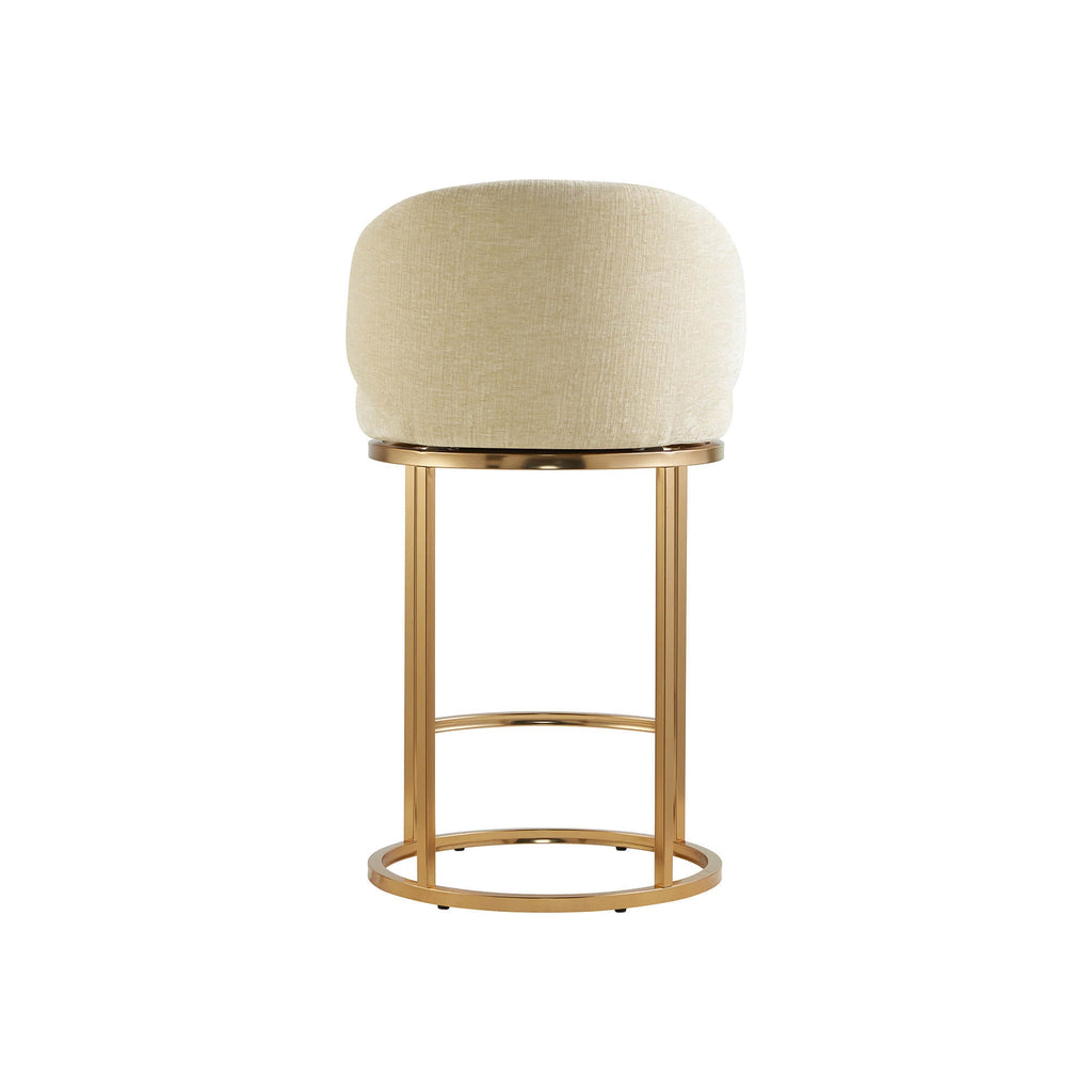 Tanya Modern Chenille Swivel Counter Stool