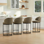 Tanya Modern Chenille Swivel Counter Stool