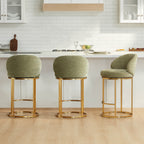 Tanya Modern Chenille Swivel Counter Stool