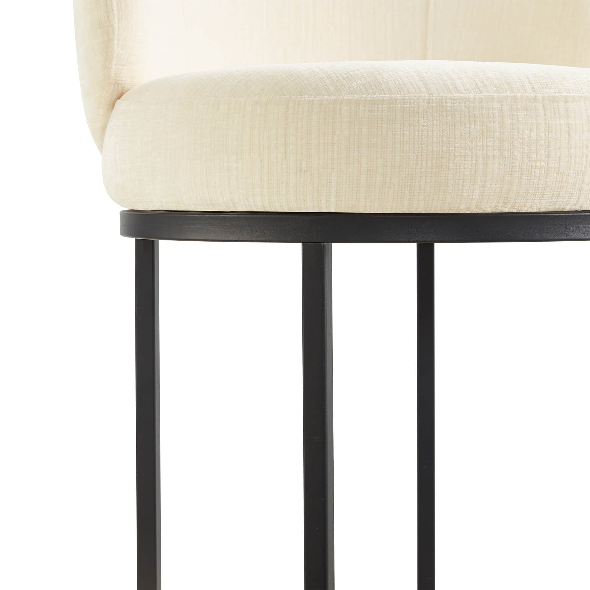Tanya Modern Chenille Swivel Counter Stool