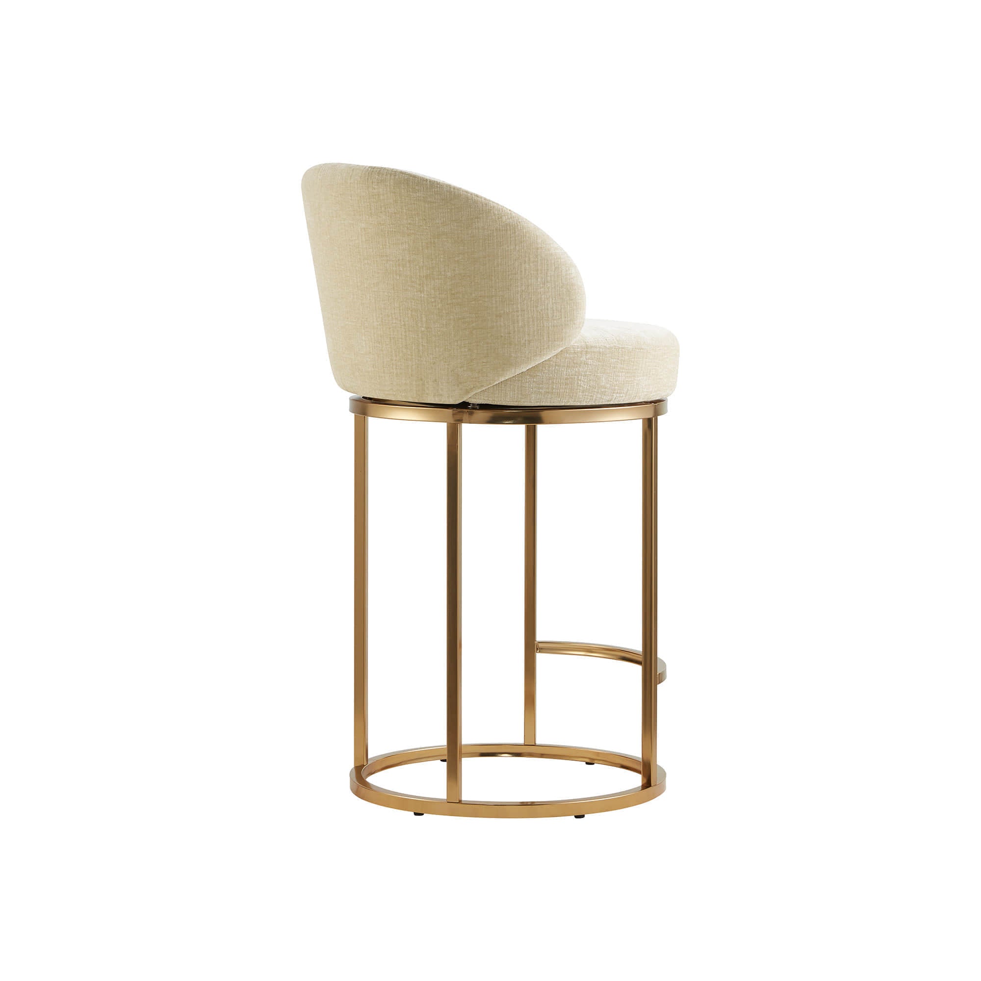 Tanya Modern Chenille Swivel Counter Stool