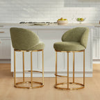 Tanya Modern Chenille Swivel Counter Stool