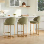 Tanya Modern Chenille Swivel Counter Stool