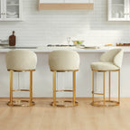Tanya Modern Chenille Swivel Counter Stool