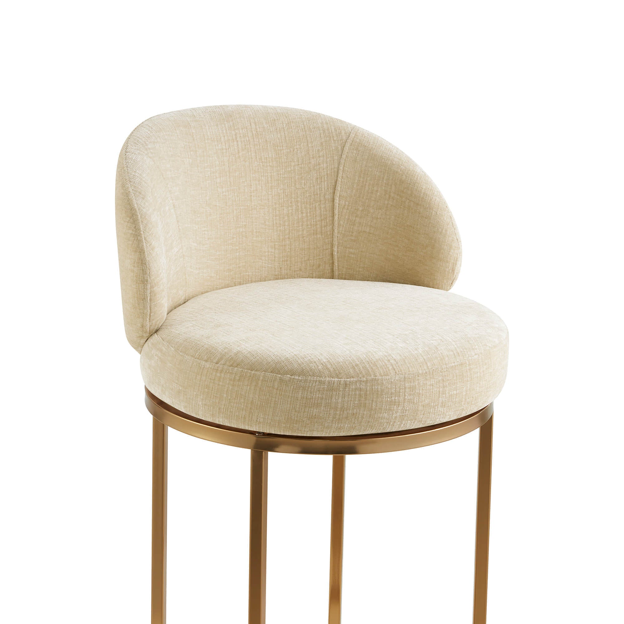 Tanya Modern Chenille Swivel Counter Stool