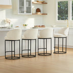 Tanya Modern Chenille Swivel Counter Stool