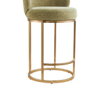 Tanya Modern Chenille Swivel Counter Stool