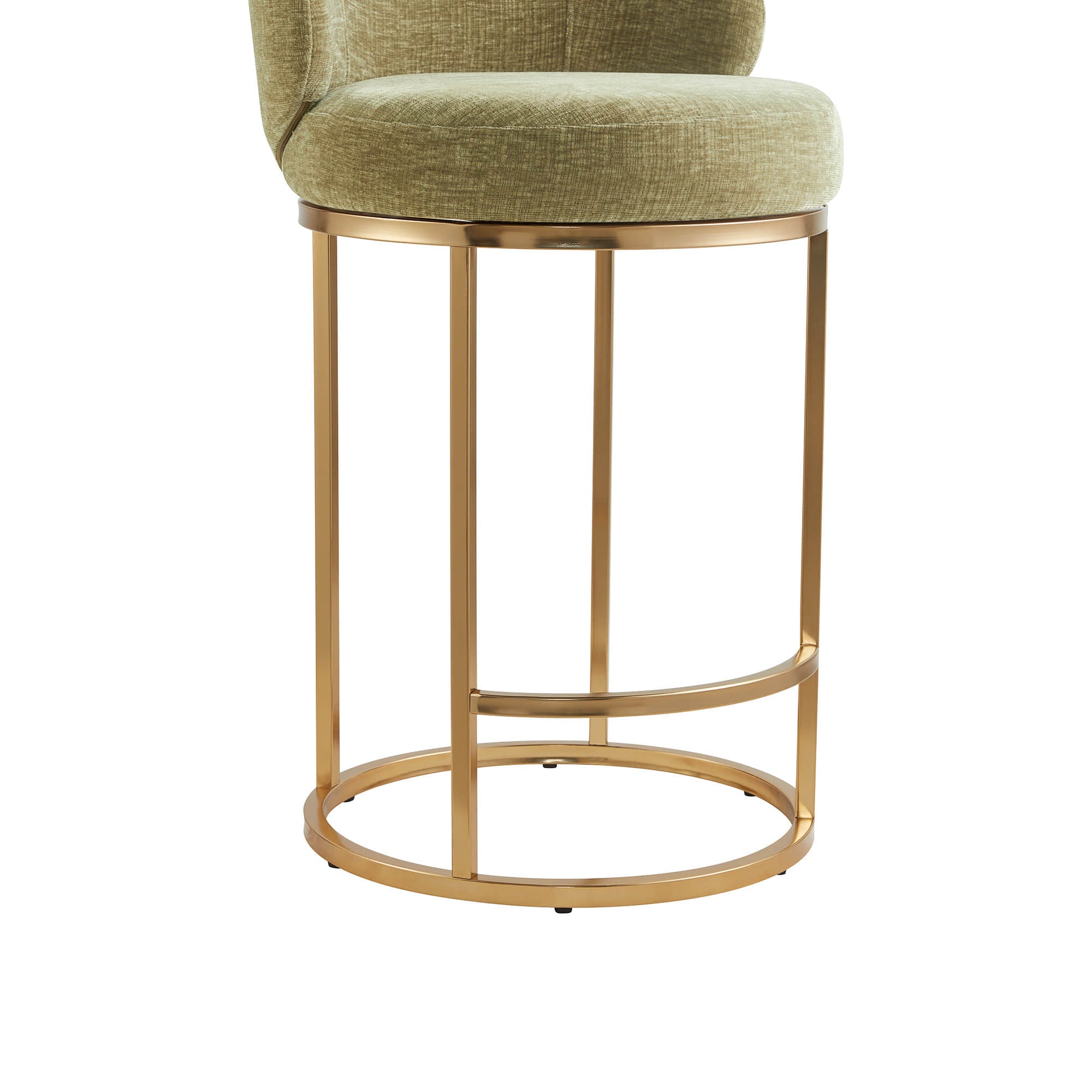 Tanya Modern Chenille Swivel Counter Stool