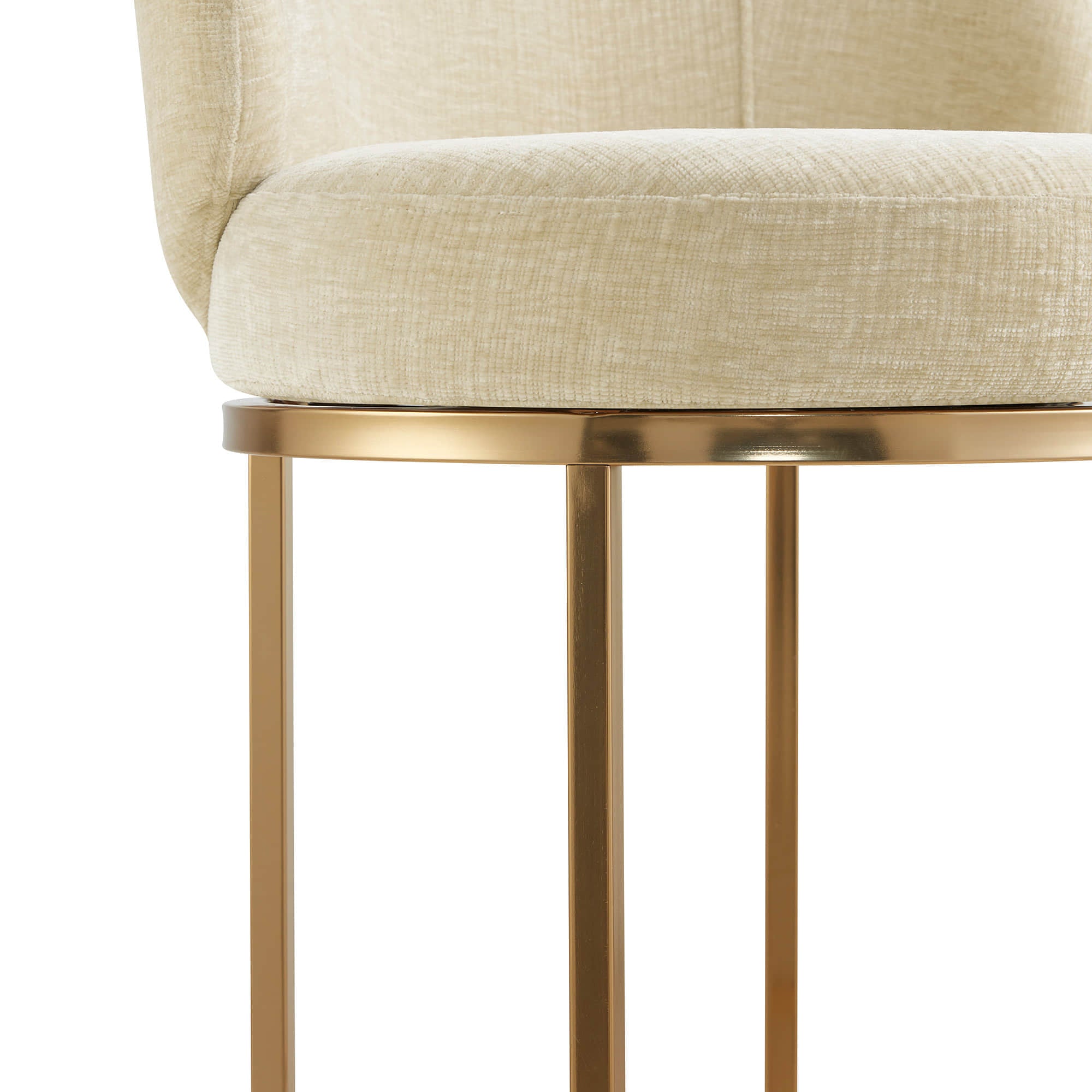 Tanya Modern Chenille Swivel Counter Stool