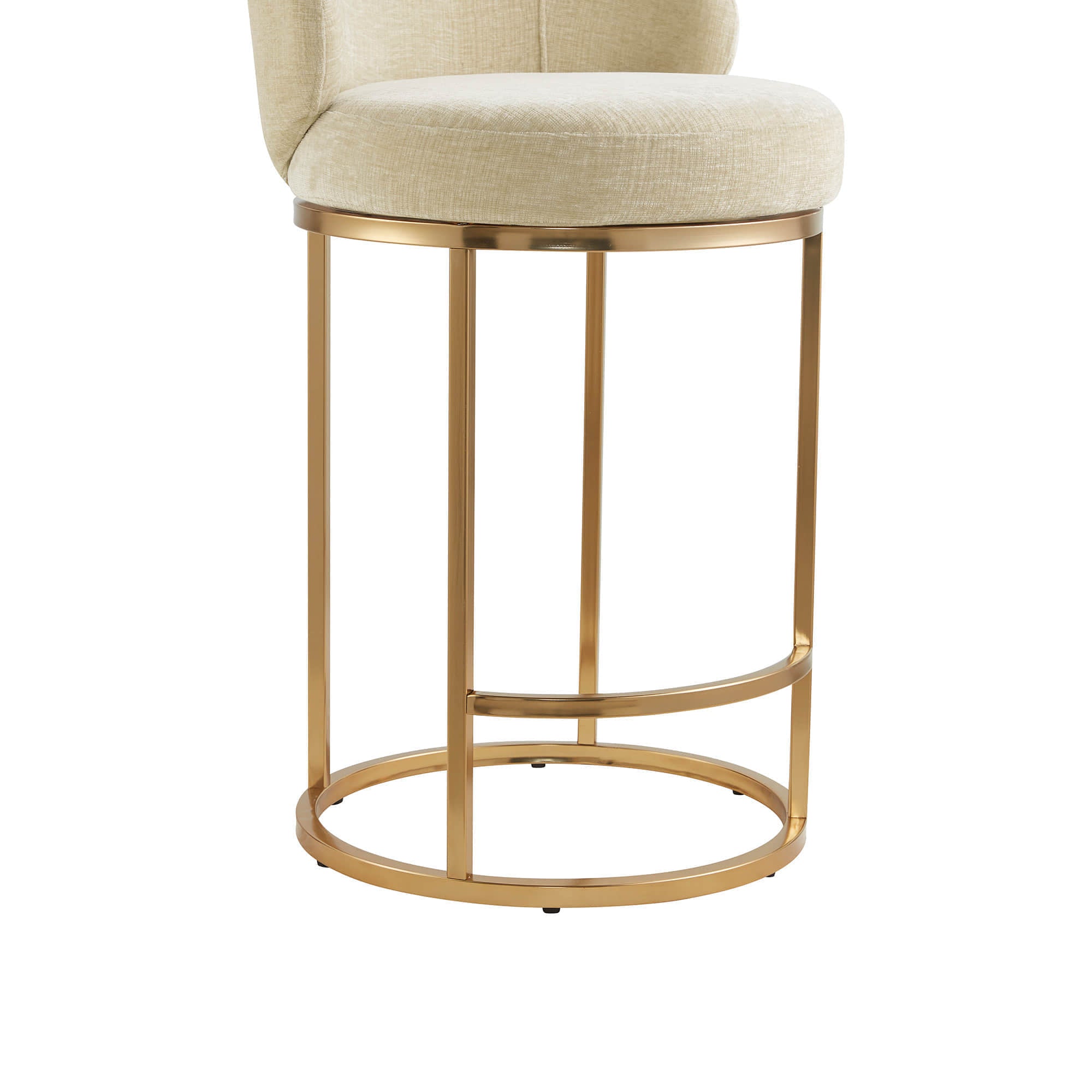 Tanya Modern Chenille Swivel Counter Stool