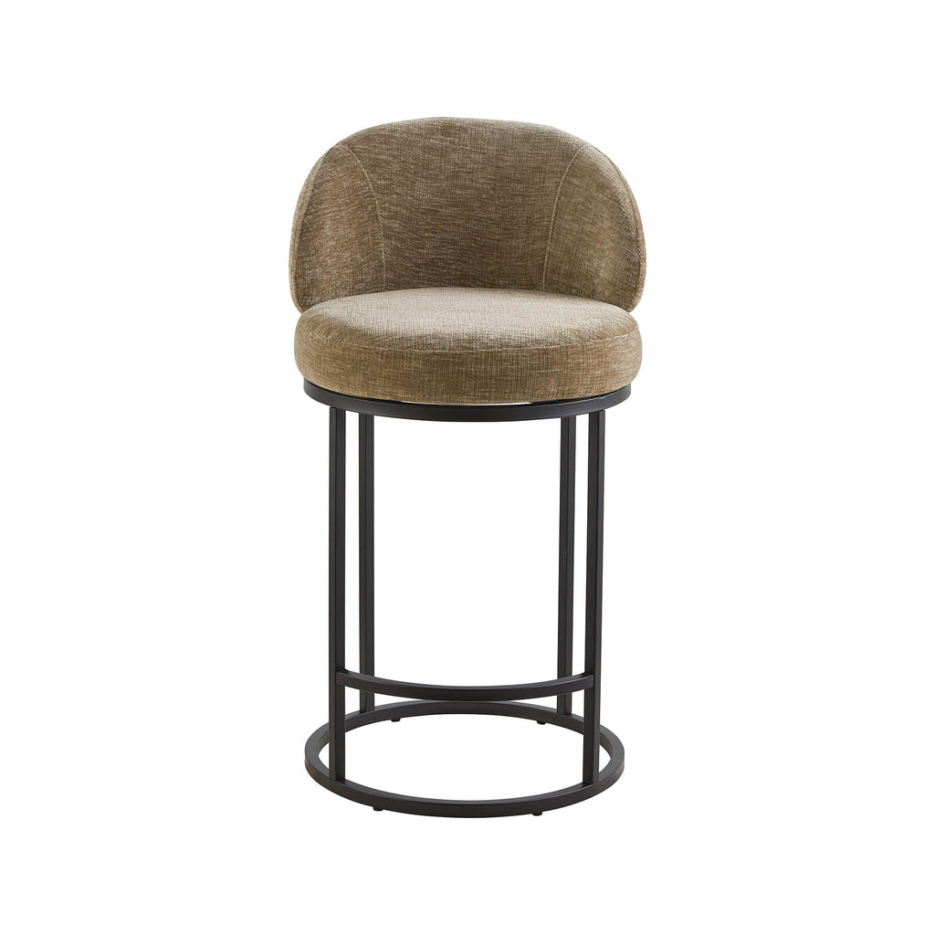 Tanya Modern Chenille Swivel Counter Stool