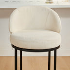 Tanya Modern Chenille Swivel Counter Stool
