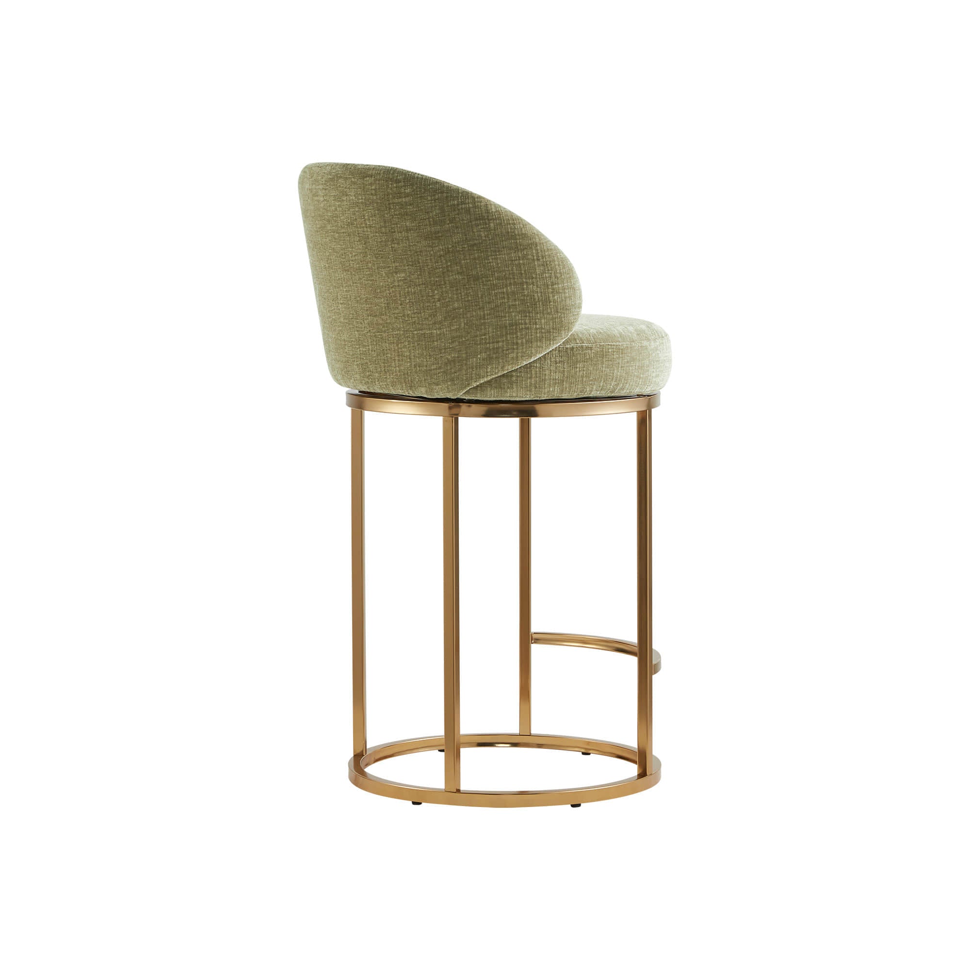 Tanya Modern Chenille Swivel Counter Stool