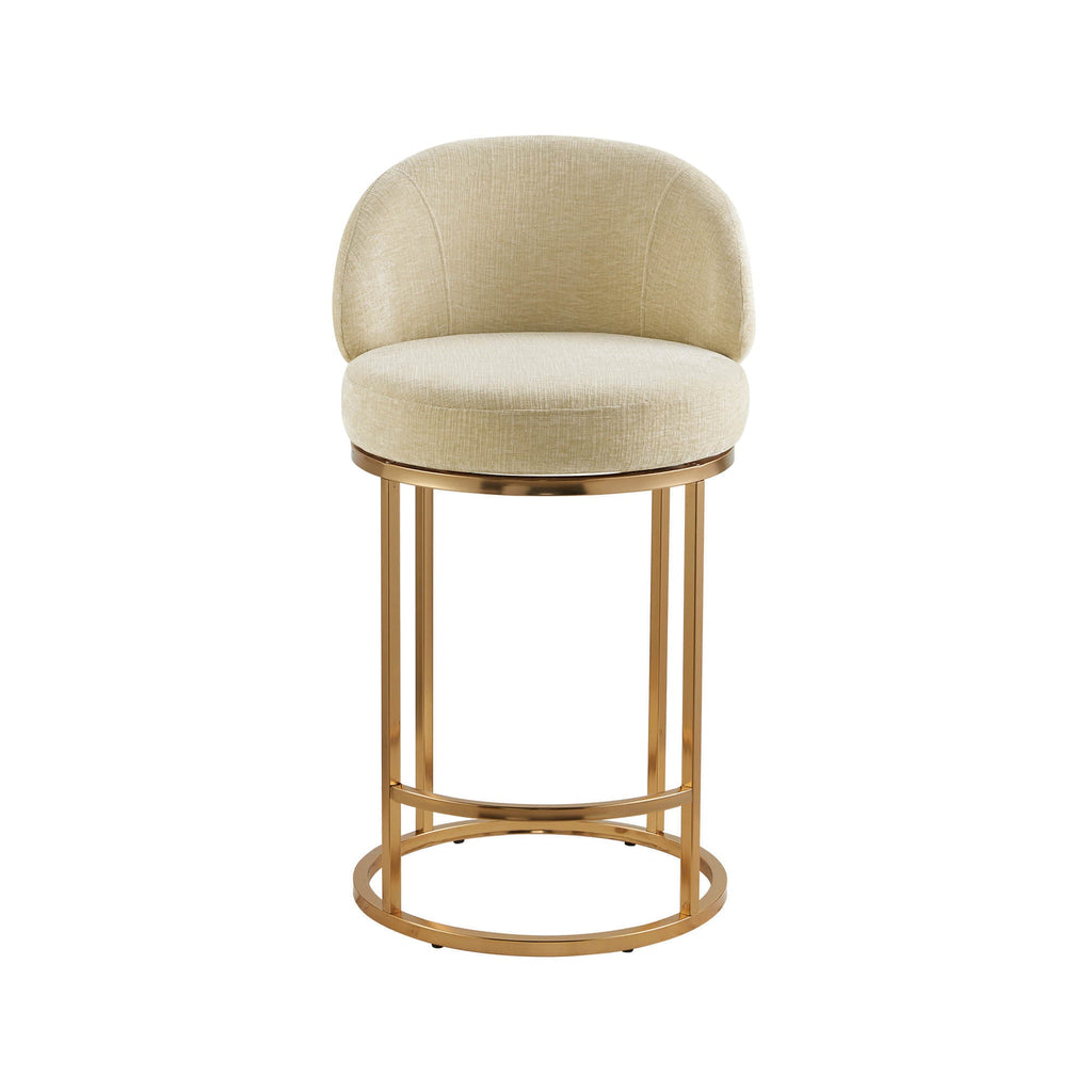 Tanya Modern Chenille Swivel Counter Stool