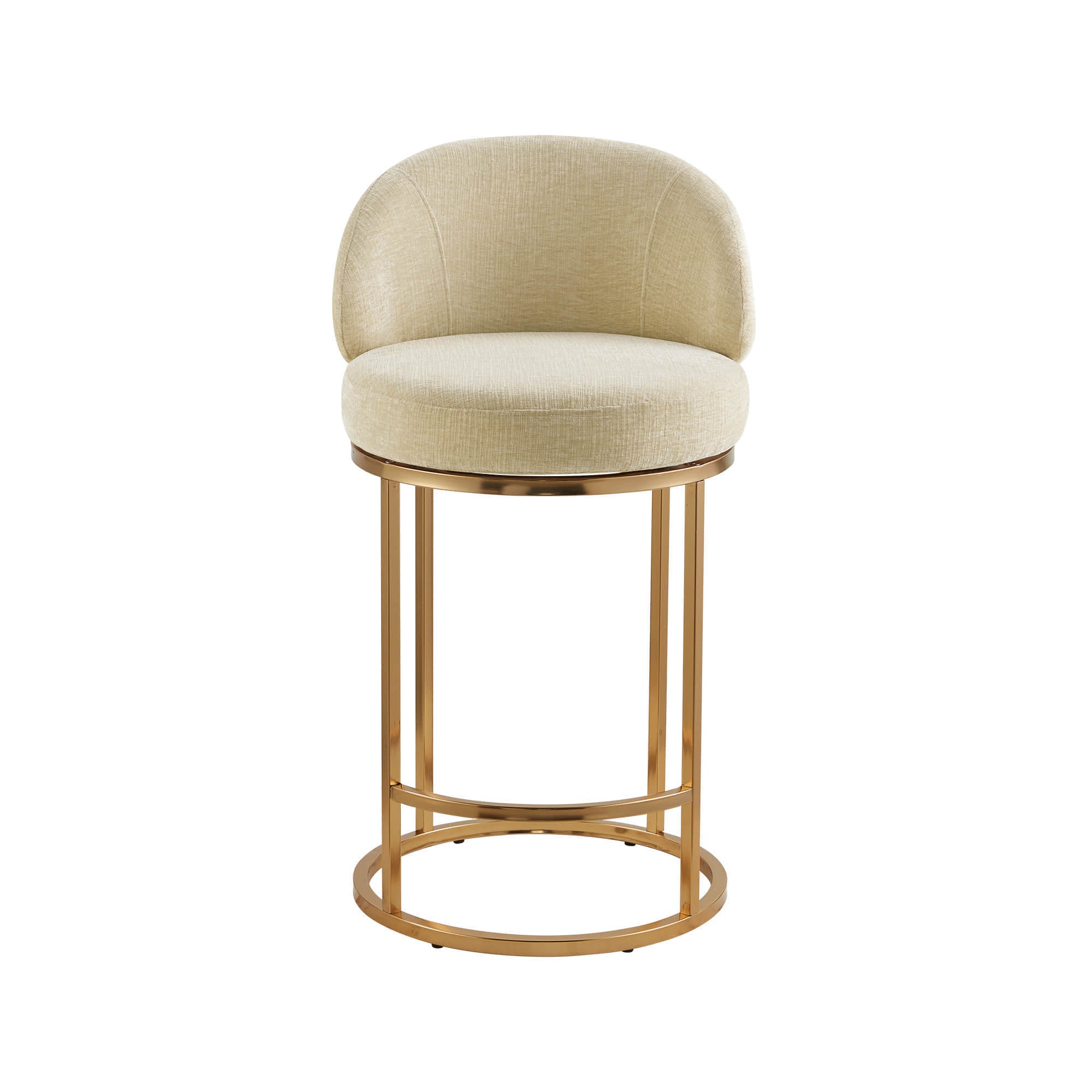 Tanya Modern Chenille Swivel Counter Stool
