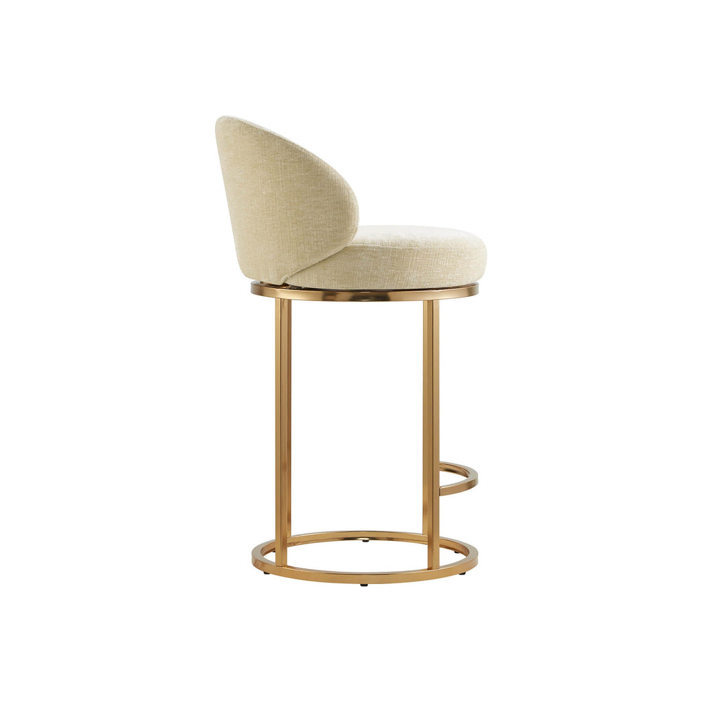 Tanya Modern Chenille Swivel Counter Stool