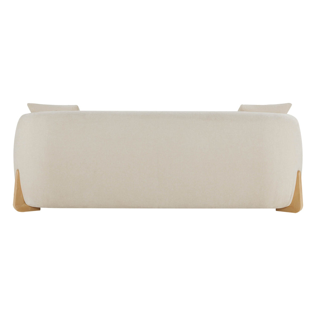 Teleri Modern Curved Chenille Sofa with Solid Birch Wood Legs