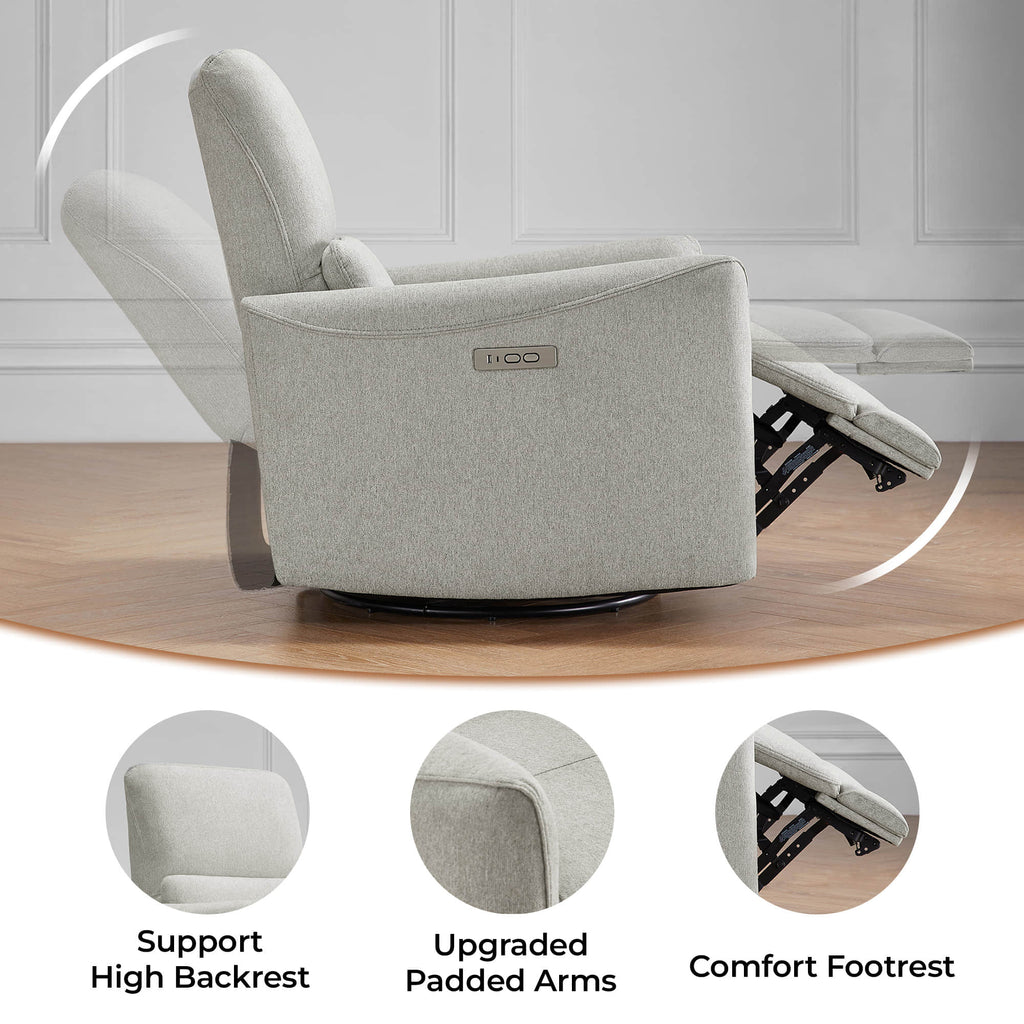 Tracee Power Swivel Nursery Glider Recliner