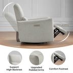 Tracee Power Swivel Nursery Glider Recliner