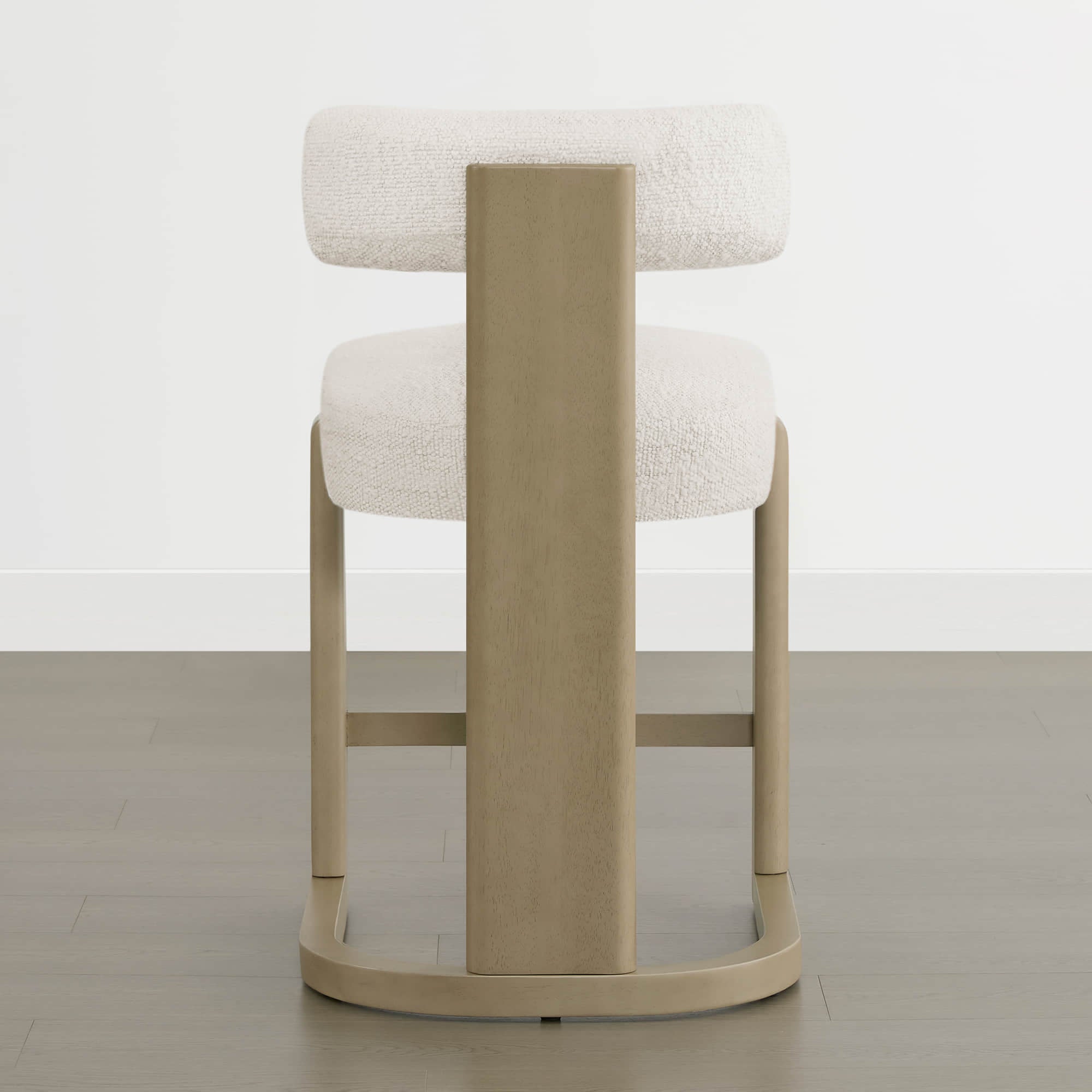 Troy Boucle Counter Stools With Solid Wood