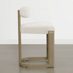 Troy Boucle Counter Stools With Solid Wood