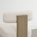 Troy Boucle Counter Stools With Solid Wood