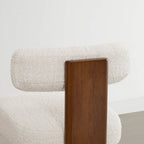 Troy Boucle Counter Stools With Solid Wood