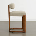 Troy Boucle Counter Stools With Solid Wood