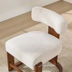 Troy Boucle Dining Chair With Solid Wood