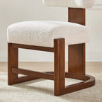 Troy Boucle Dining Chair With Solid Wood