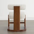 Troy Boucle Dining Chair With Solid Wood