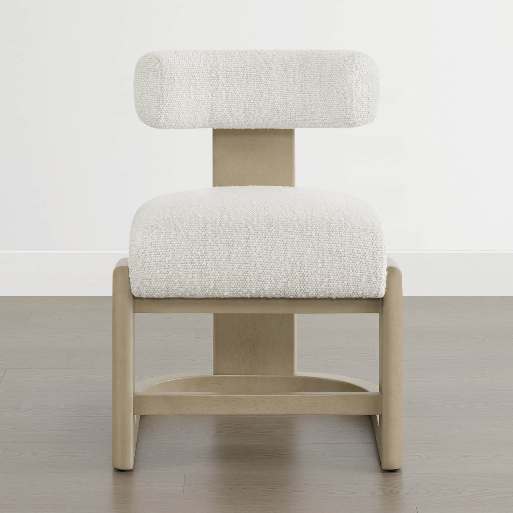 Troy Boucle Dining Chair With Solid Wood