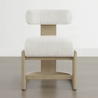 Troy Boucle Dining Chair With Solid Wood