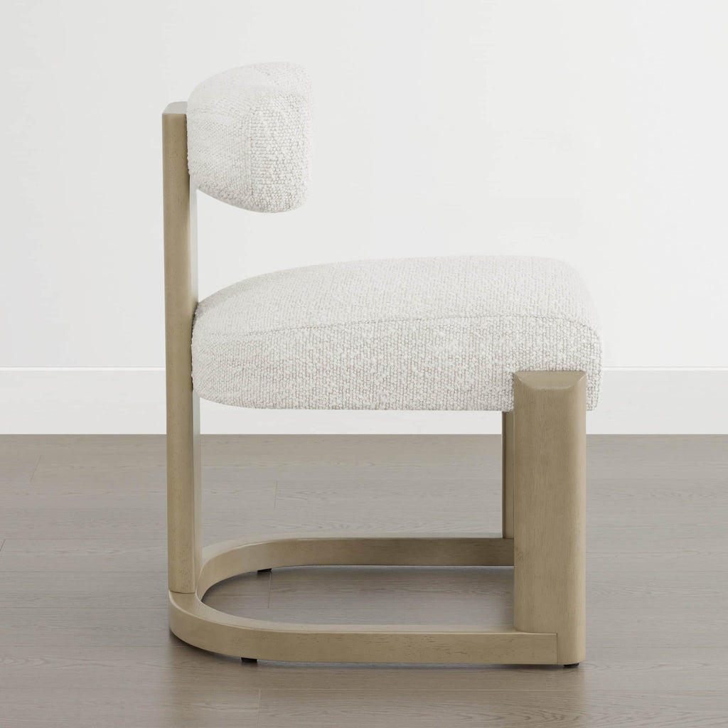 Troy Boucle Dining Chair With Solid Wood