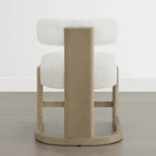 Troy Boucle Dining Chair With Solid Wood
