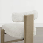 Troy Boucle Dining Chair With Solid Wood